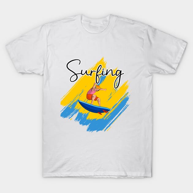 surfing T-Shirt by ART&LINES